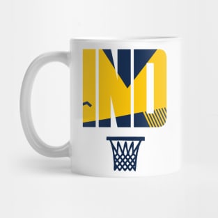 Vintage Indiana Basketball Art Mug